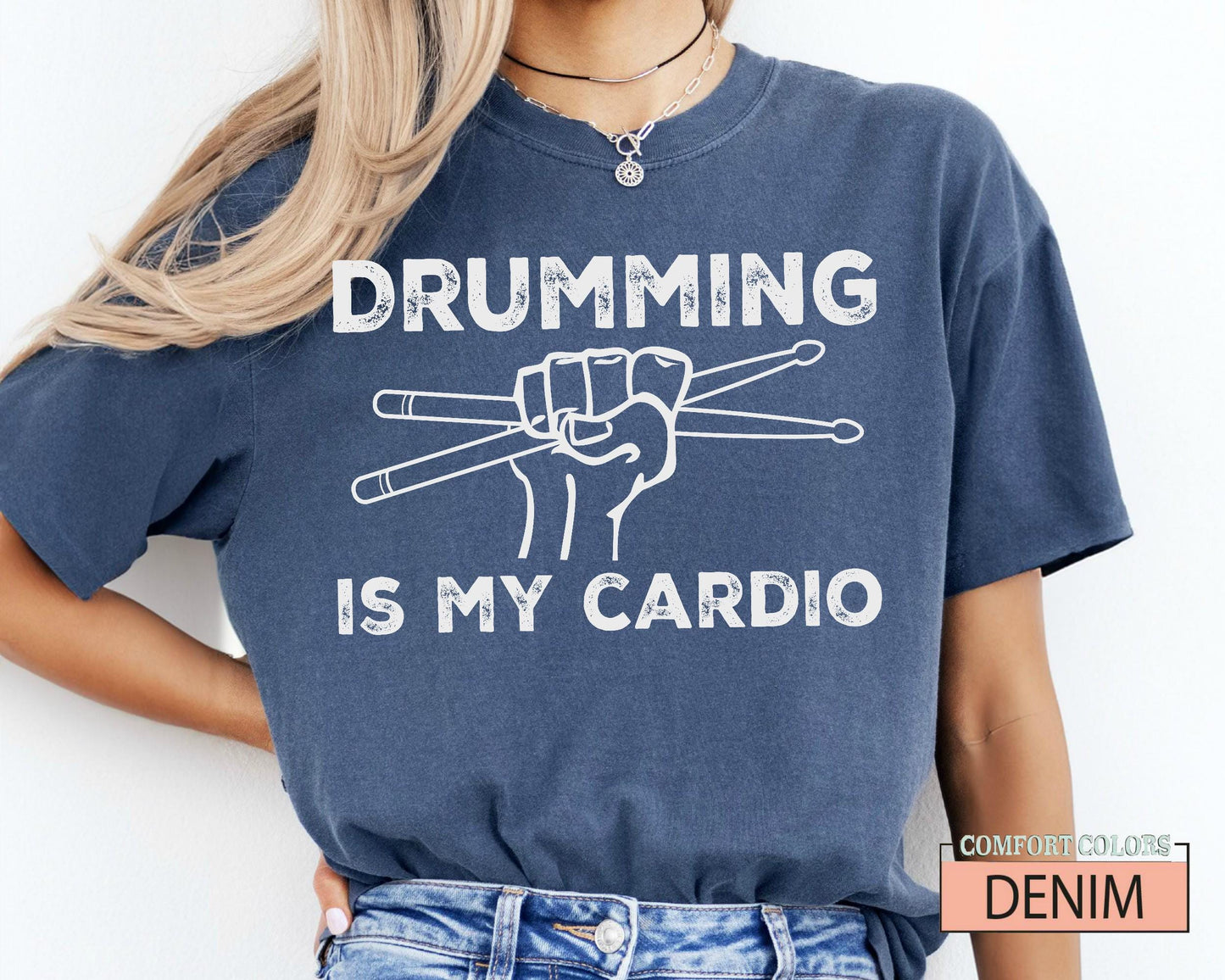 Drumming is My Cardio Shirt, Funny Drummer Gift, Drummer Gifts for Musicians