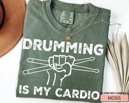 Drumming is My Cardio Shirt, Funny Drummer Gift, Drummer Gifts for Musicians