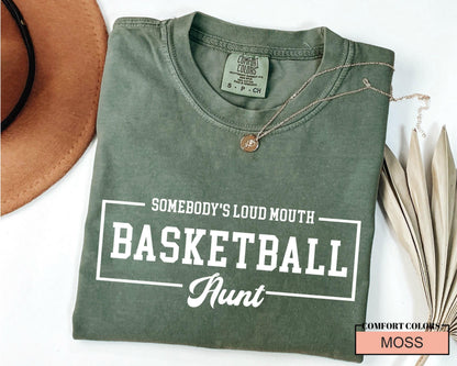 Basketball Aunt Shirt: Loud Mouth Auntie Sports Tee