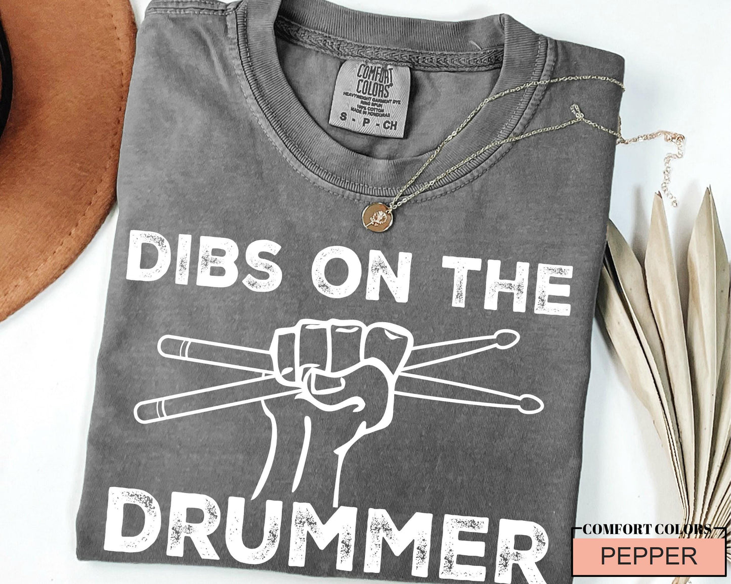 Funny Drummer Shirt: Dibs on the Drummer, Musician Band Tee