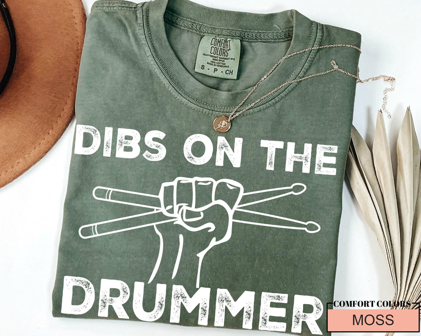 Funny Drummer Shirt: Dibs on the Drummer, Musician Band Tee
