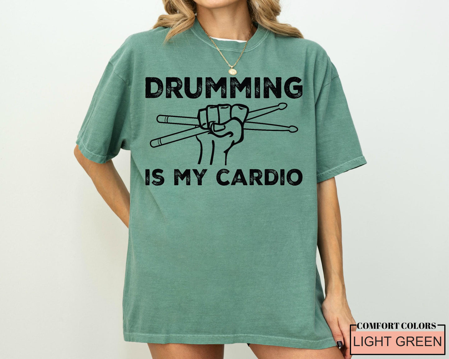 Drumming is My Cardio Shirt, Funny Drummer Gift, Drummer Gifts for Musicians