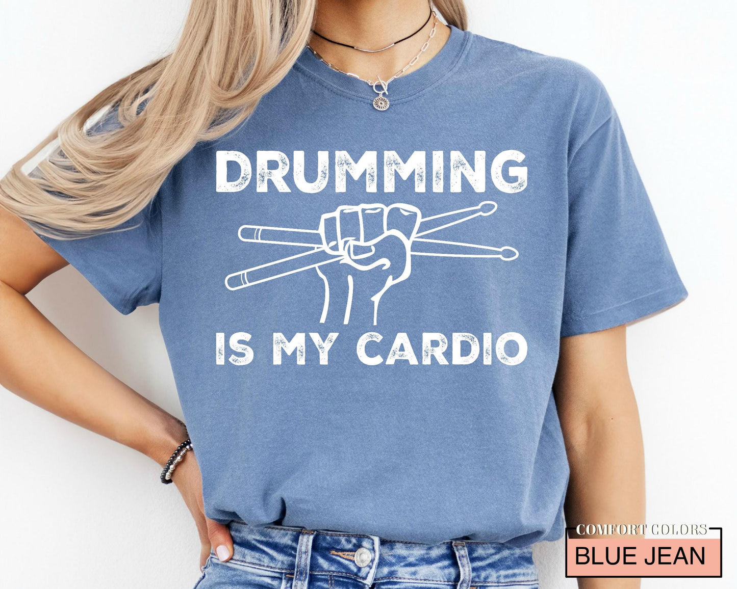 Drumming is My Cardio Shirt, Funny Drummer Gift, Drummer Gifts for Musicians
