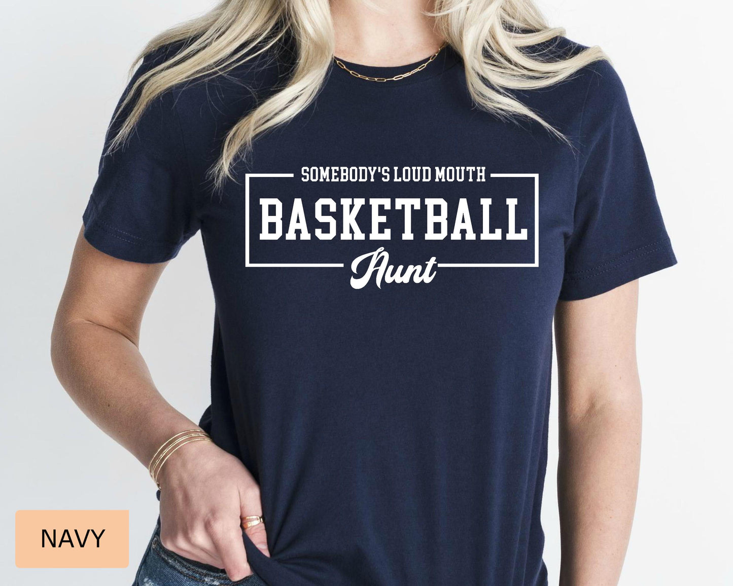 Basketball Aunt Shirt: Loud Mouth Auntie Sports Tee