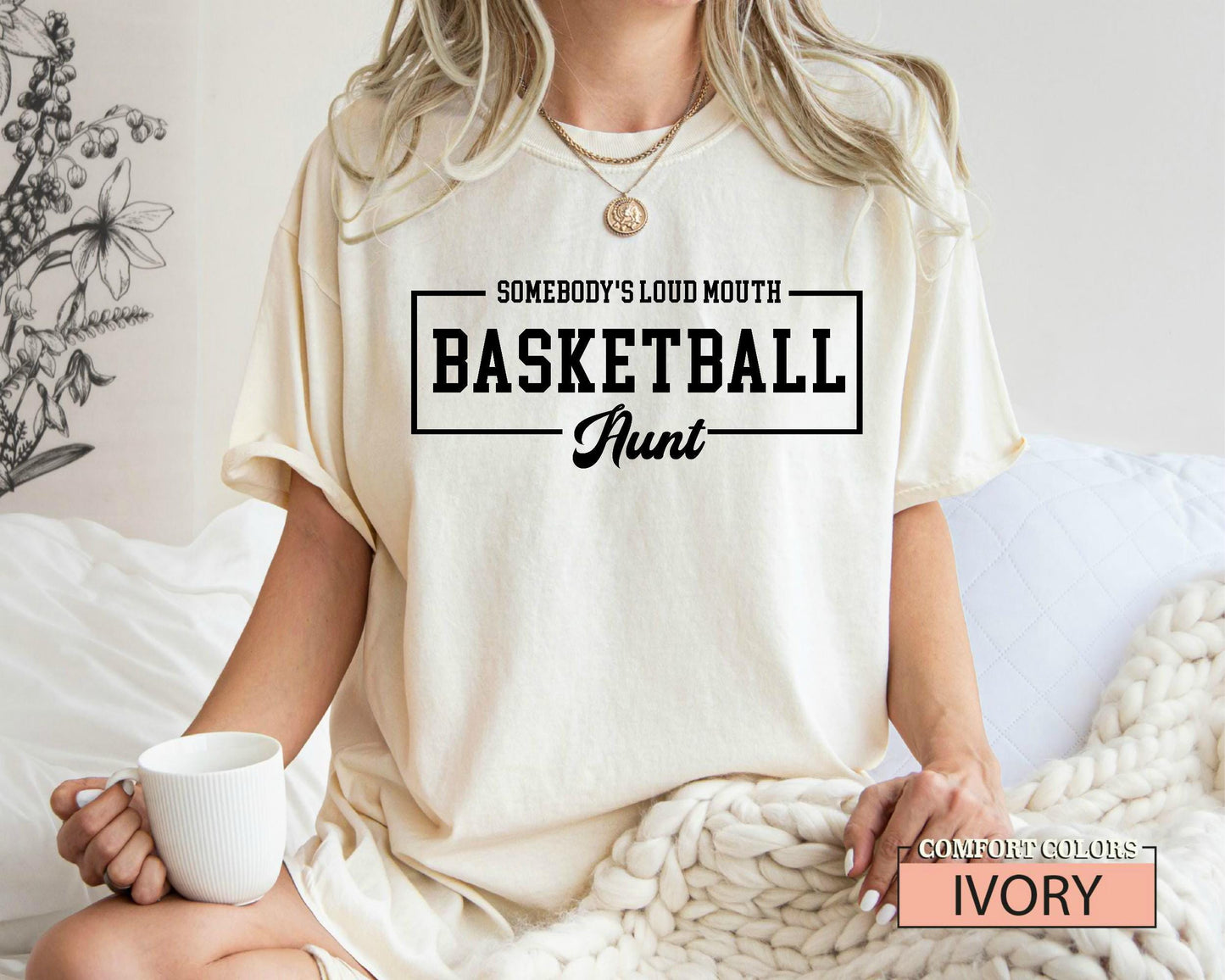 Basketball Aunt Shirt: Loud Mouth Auntie Sports Tee