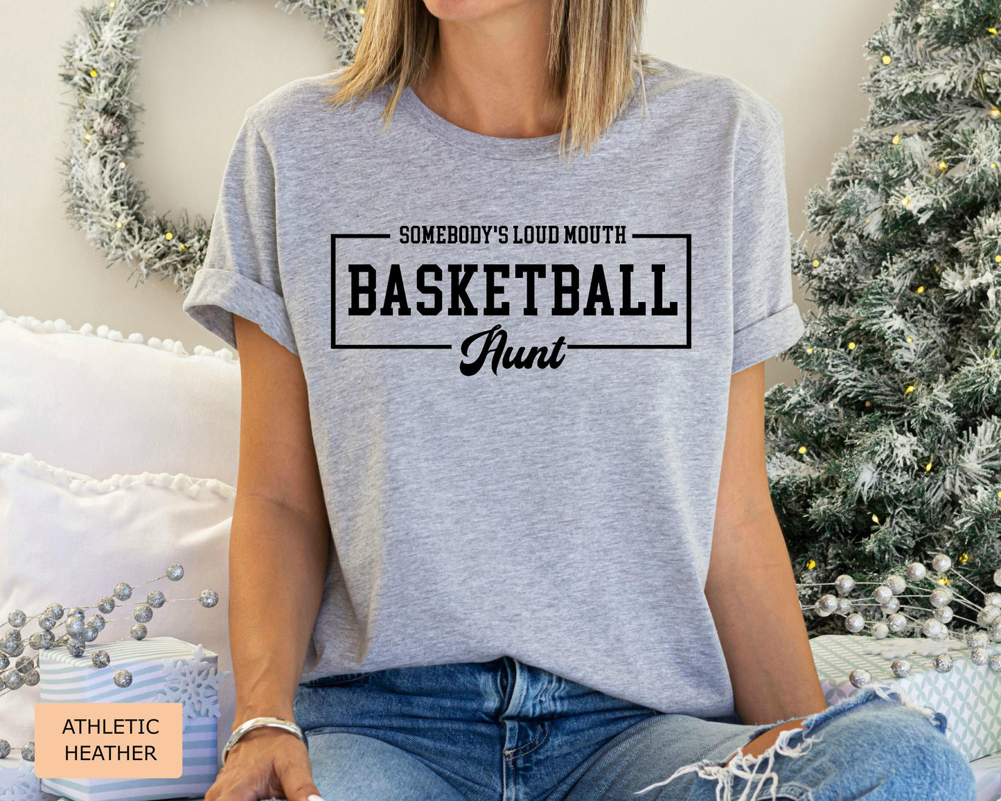 Basketball Aunt Shirt: Loud Mouth Auntie Sports Tee