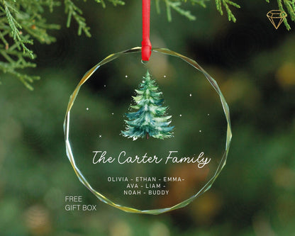 Personalized Christmas Family Name Ornament - Custom Names Family Ornament - House Warming Gift Ornament