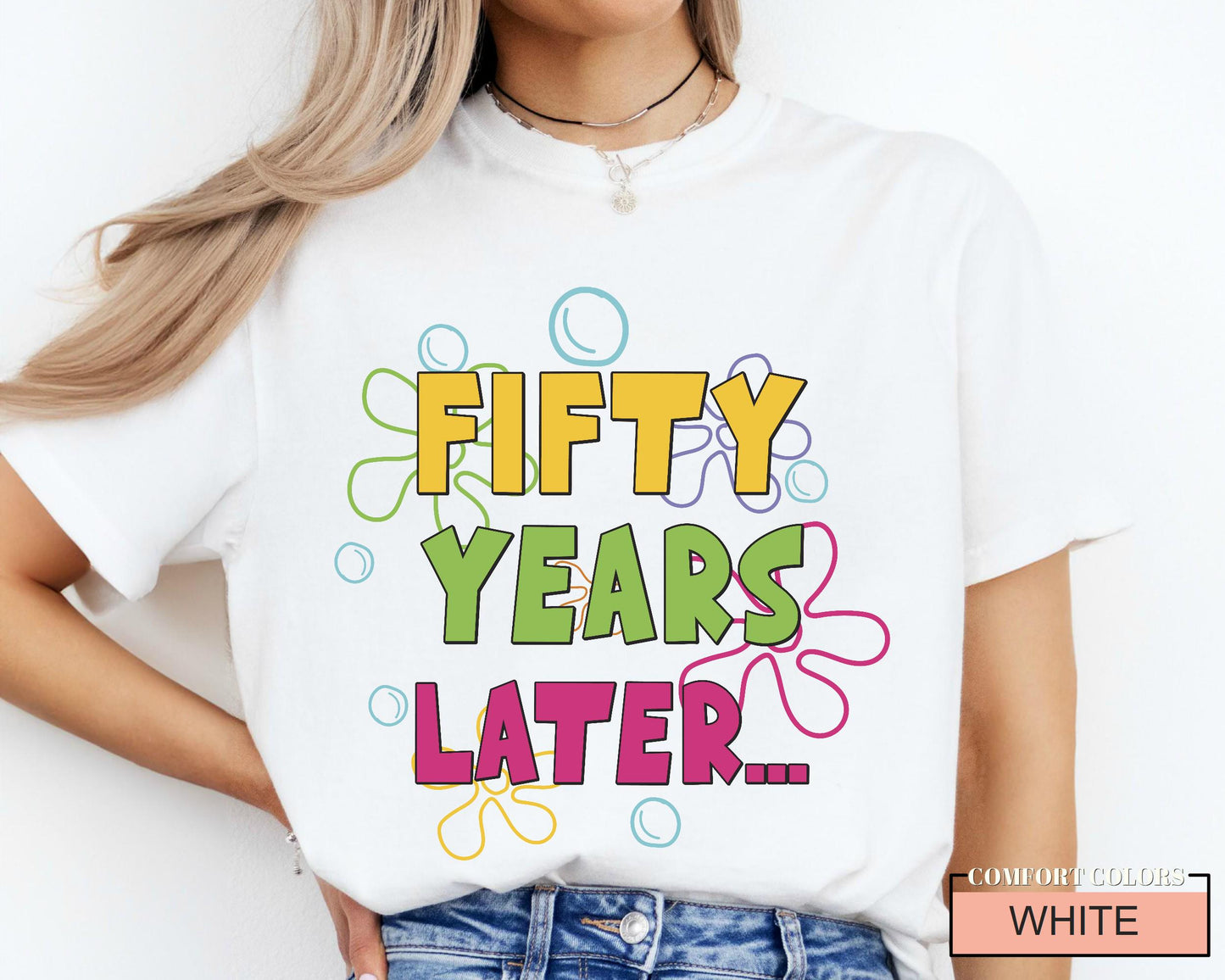 Funny 50th Birthday Shirt: Fifty Years Later Meme Tee