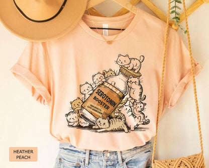 Serotonin Booster Cat Shirt, Funny Cat Lover Tee