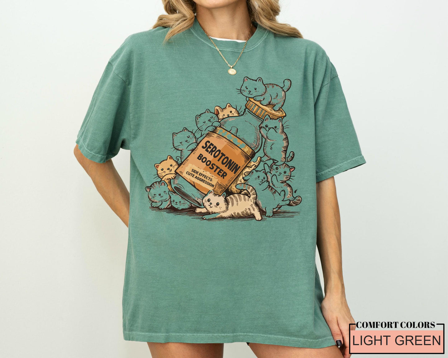 Serotonin Booster Cat Shirt, Funny Cat Lover Tee