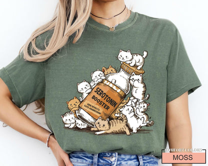 Serotonin Booster Cat Shirt, Funny Cat Lover Tee
