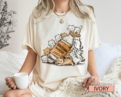 Serotonin Booster Cat Shirt, Funny Cat Lover Tee