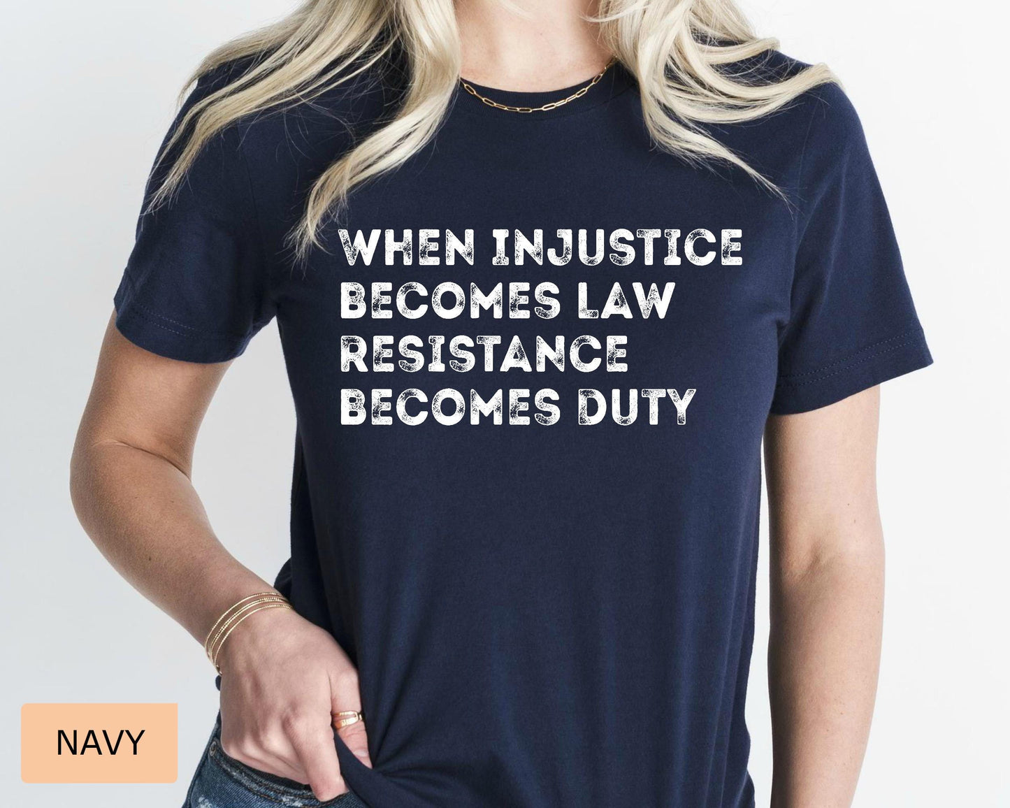 Resistance Becomes Duty T-Shirt: Pro Choice Social Justice Tee