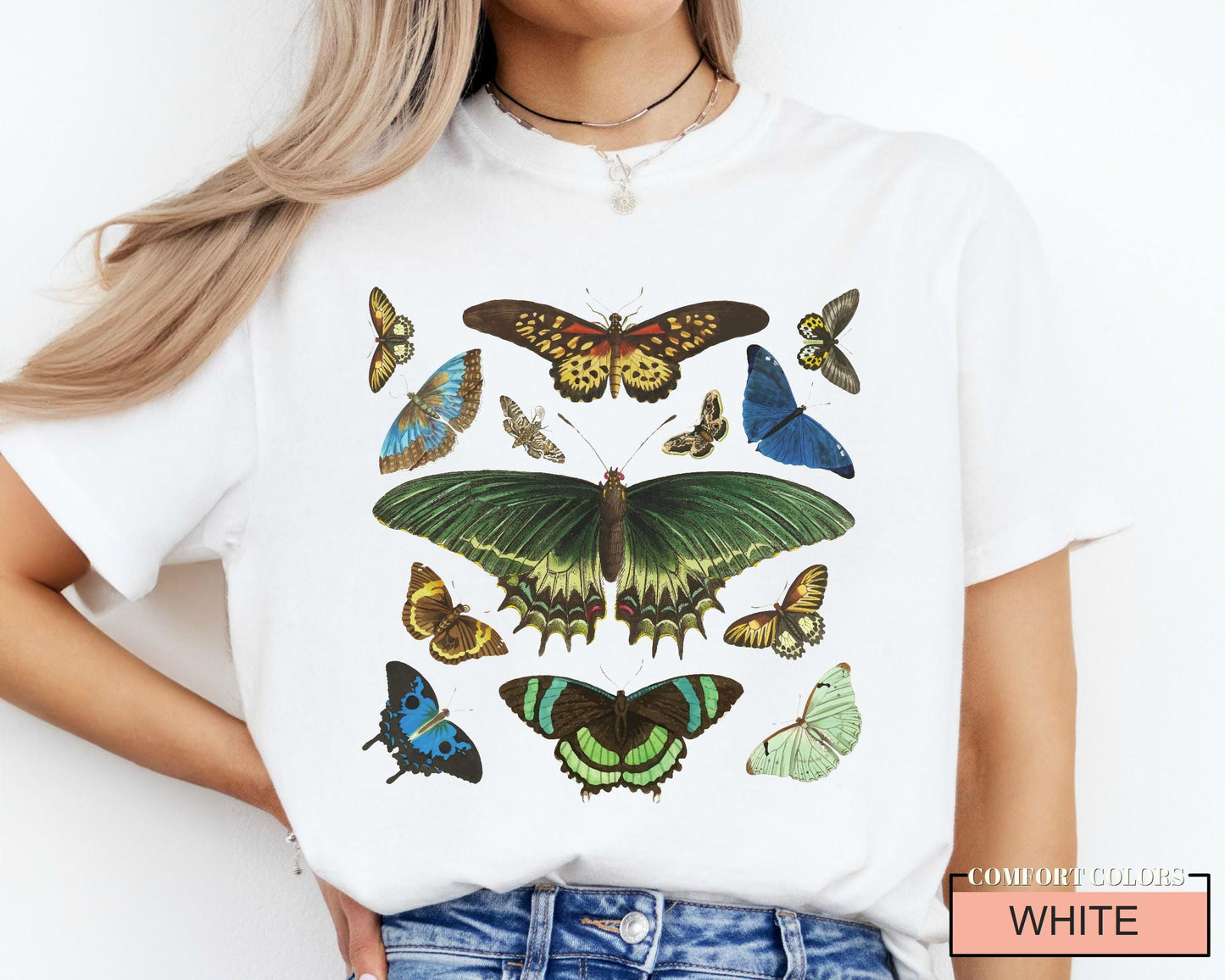 Vintage Butterfly Sweatshirt: Retro Nature Inspired Women Tee