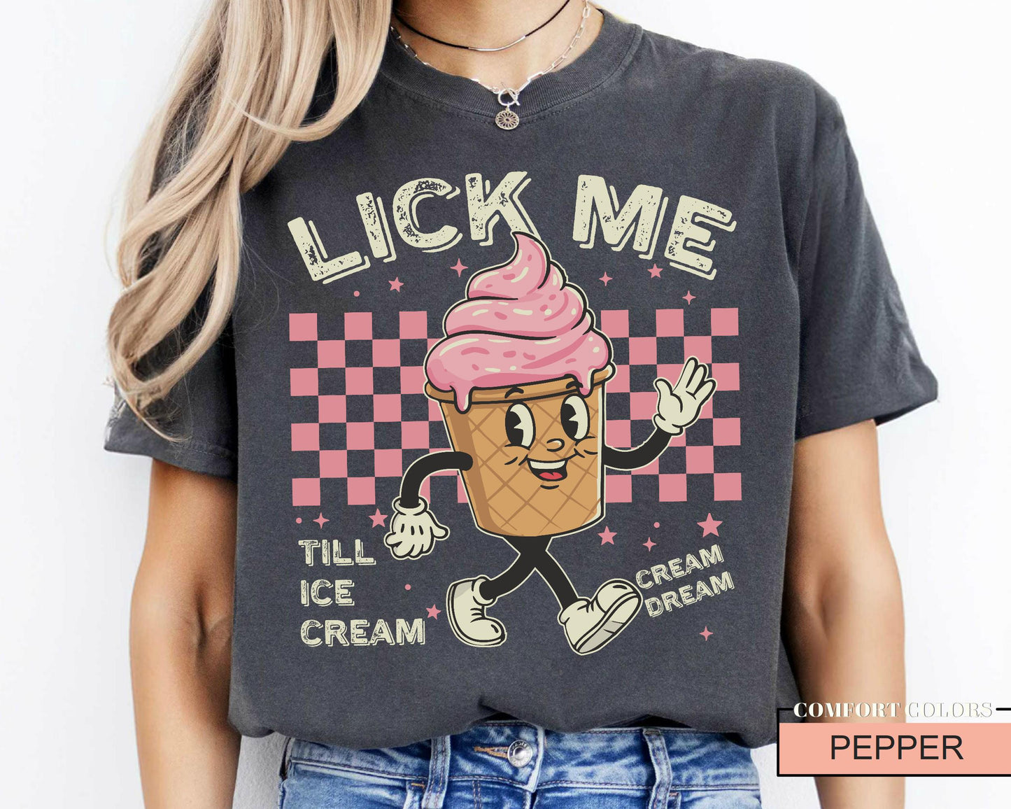 Retro Ice Cream Lover Shirt: Sarcastic Meme Gen Z Tee
