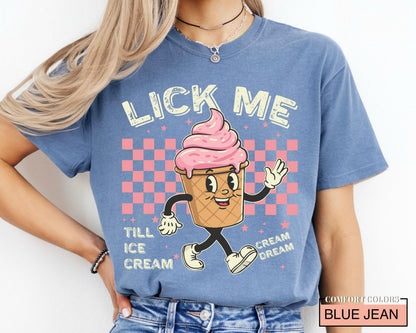 Retro Ice Cream Lover Shirt: Sarcastic Meme Gen Z Tee