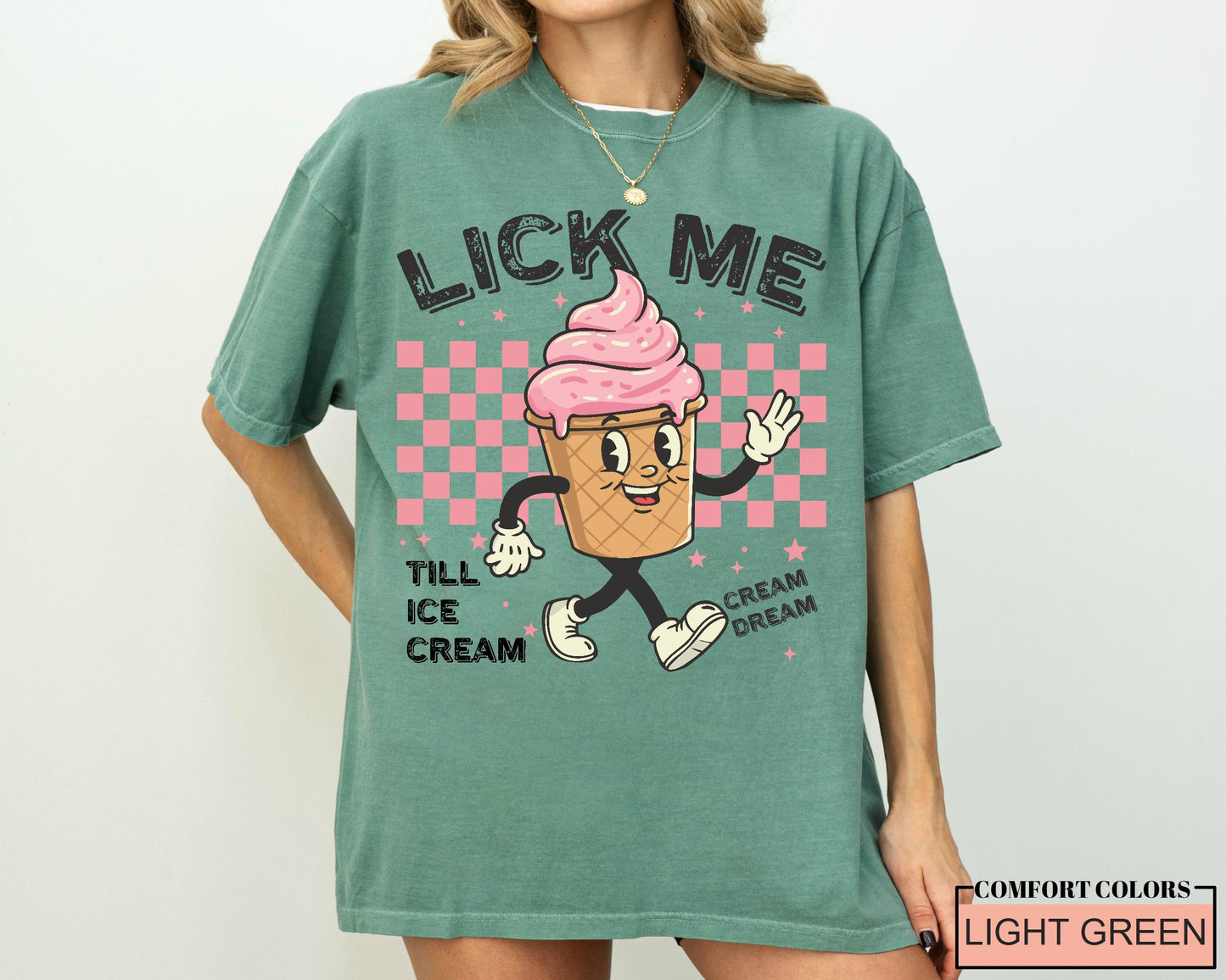Retro Ice Cream Lover Shirt: Sarcastic Meme Gen Z Tee