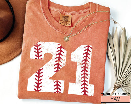 Custom Baseball Number T-Shirt: Baseball Mom Graphic Tee