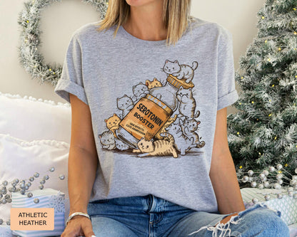 Serotonin Booster Cat Shirt, Funny Cat Lover Tee