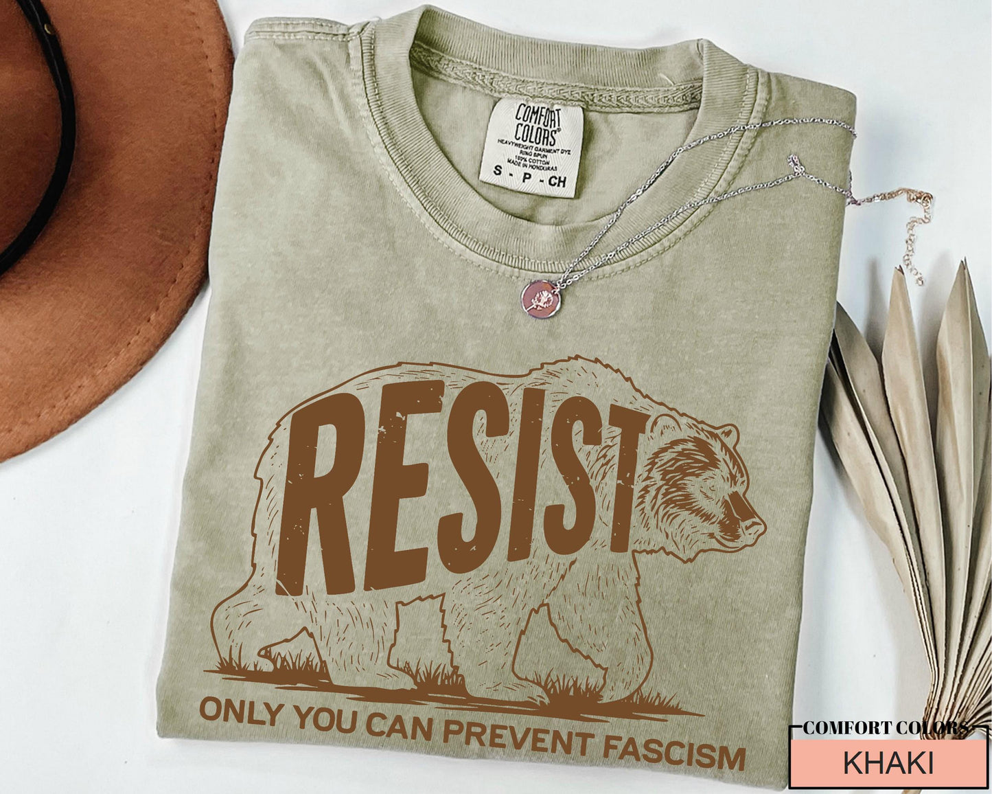 Resisting Bear Shirt: Anti Fascism Resist T-Shirt