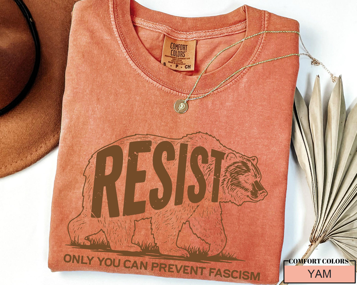 Resisting Bear Shirt: Anti Fascism Resist T-Shirt