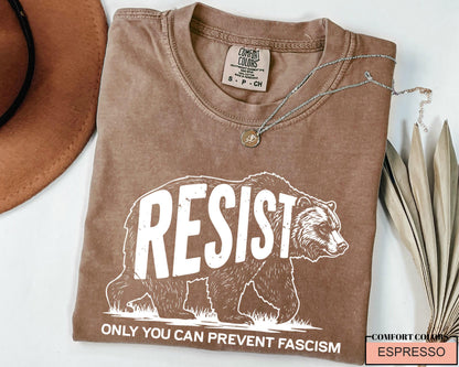 Resisting Bear Shirt: Anti Fascism Resist T-Shirt