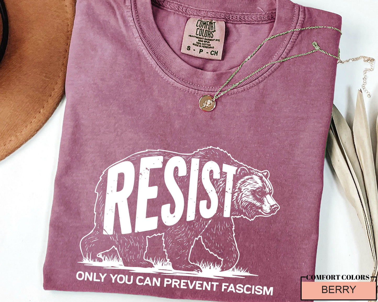 Resisting Bear Shirt: Anti Fascism Resist T-Shirt