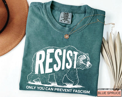 Resisting Bear Shirt: Anti Fascism Resist T-Shirt