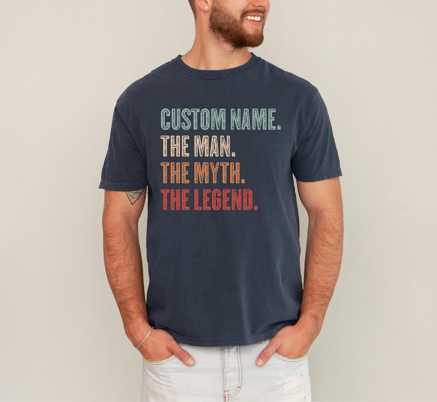 Custom 'The Man, The Myth, The Legend' Shirt, Personalized Gift