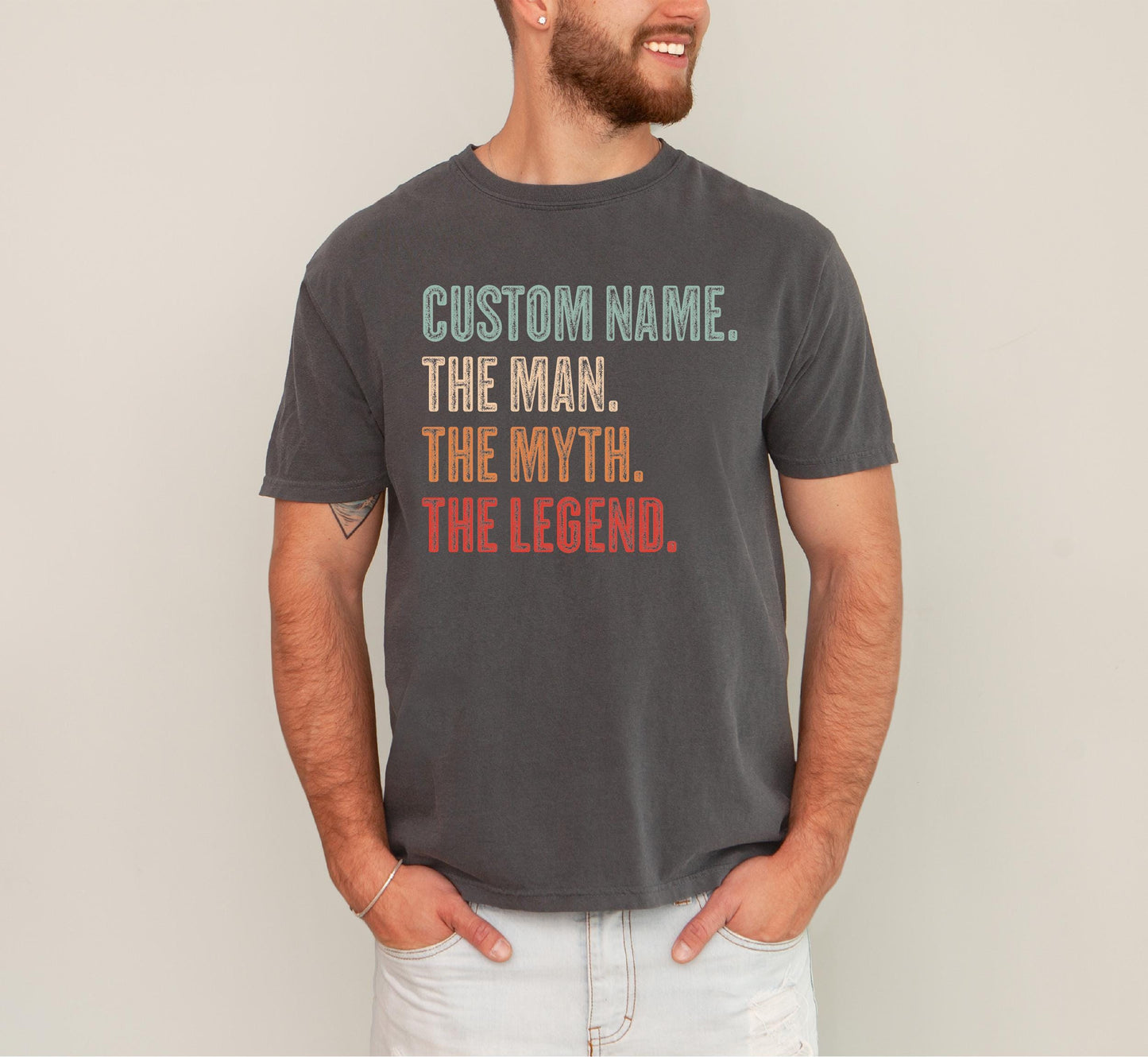 Custom 'The Man, The Myth, The Legend' Shirt, Personalized Gift