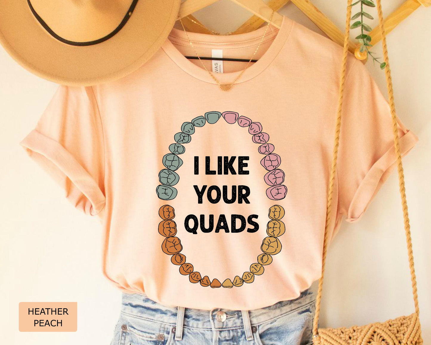 Funny Dentist T-Shirt: I Like Your Quads, Dental Hygienist Gift