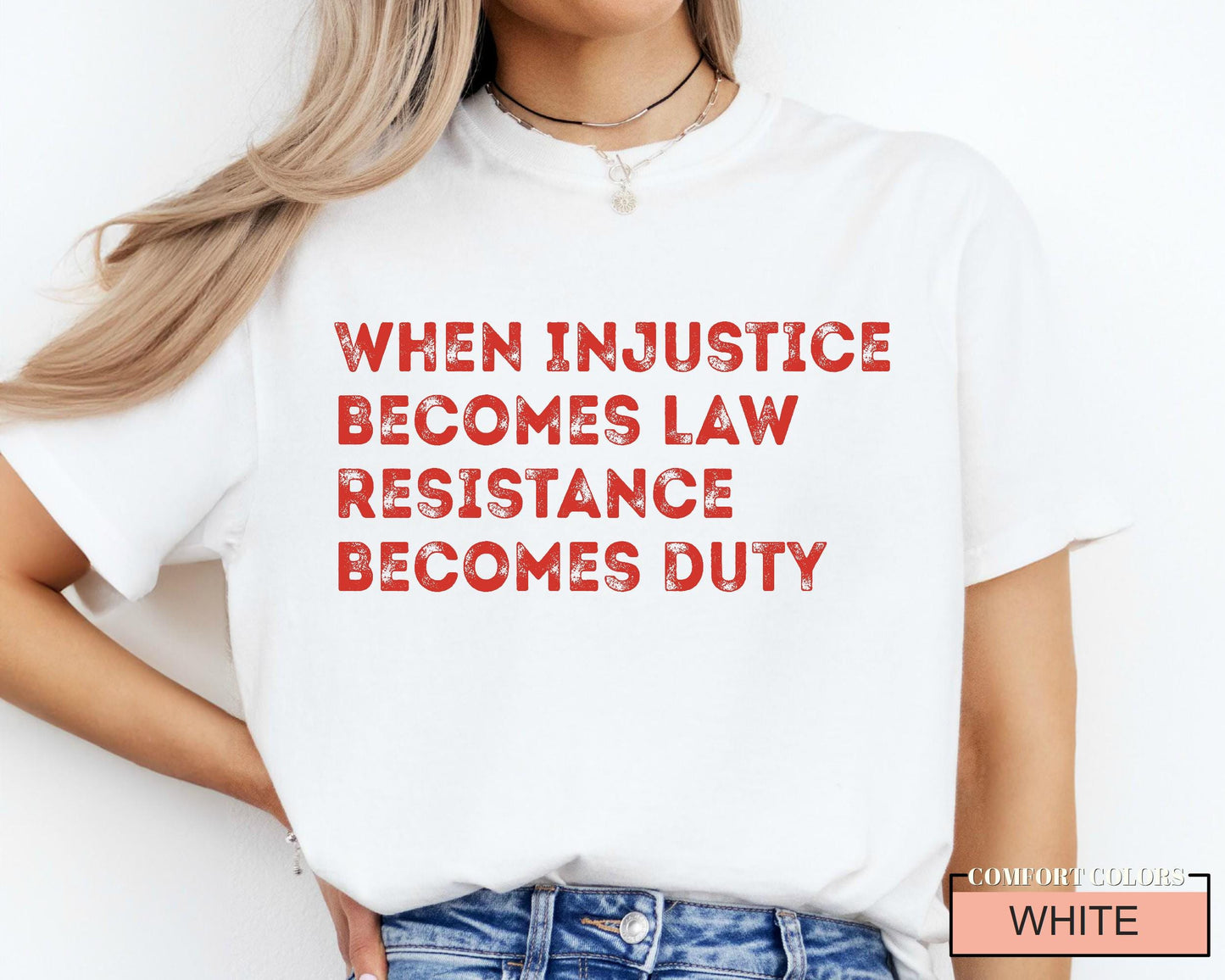 Resistance Becomes Duty T-Shirt: Pro Choice Social Justice Tee
