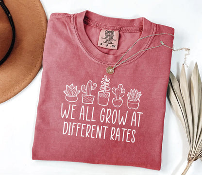 We All Grow Cactus Teacher Shirt - SPED Counselor Tee