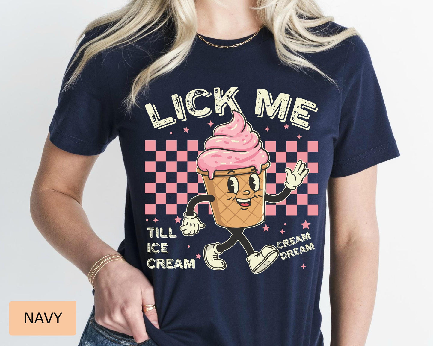Retro Ice Cream Lover Shirt: Sarcastic Meme Gen Z Tee