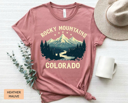 Rocky Mountains Colorado T-Shirt: Hiking Adventure Souvenir
