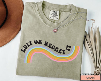 Funny Editor Shirt, Edit Or Regret It, English Teacher Gift