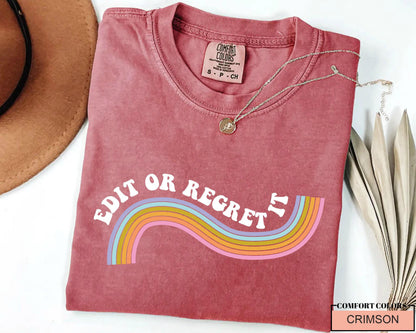 Funny Editor Shirt, Edit Or Regret It, English Teacher Gift
