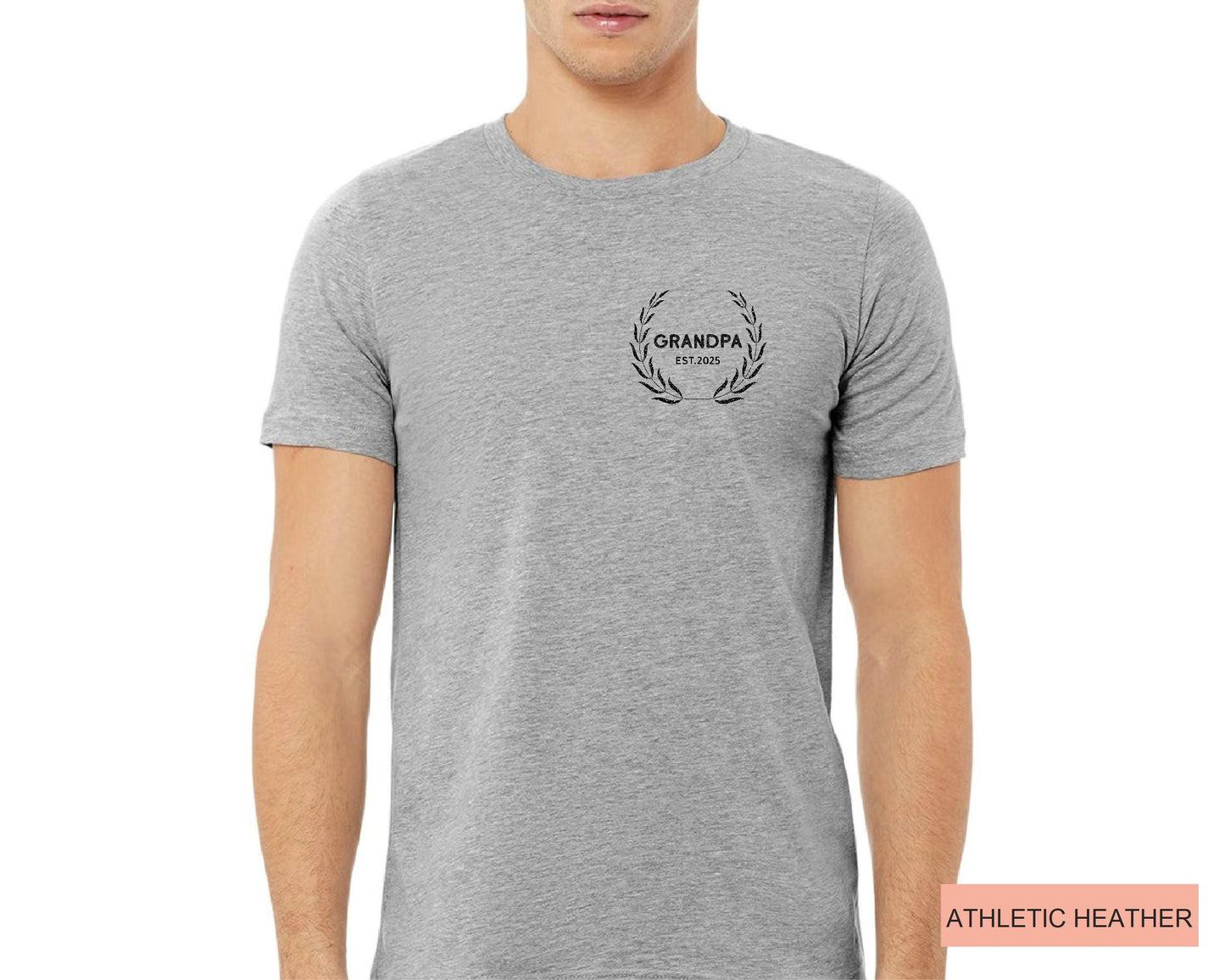 Grandpa EST Year Shirt: Custom Baby Reveal Gift For Grandfather