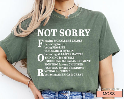 Not Sorry 2nd Amendment Shirt - Conservative Political Tee
