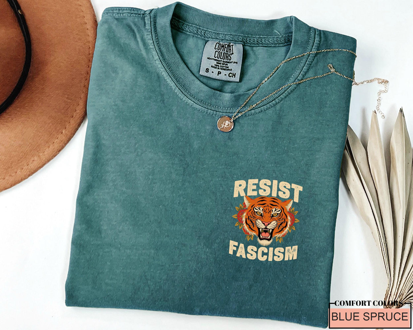 Resist Fascism Tiger Shirt: Political Activism Tee