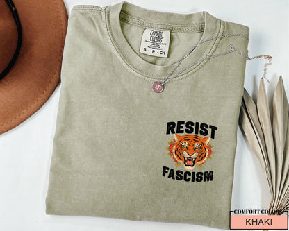 Resist Fascism Tiger Shirt: Political Activism Tee
