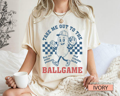 Funny Baseball Shirt, Take Me Out to The Ballgam, Baseball Mama Gift, Game Day Outfit, Buy Me Some Peanuts and Cracker Jacks, Baseball Dad