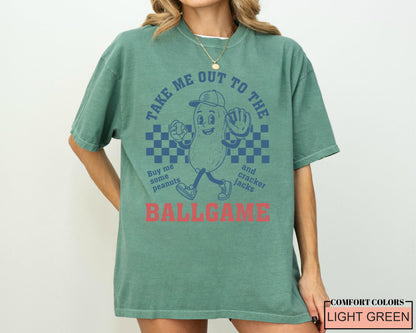 Funny Baseball Shirt, Take Me Out to The Ballgam, Baseball Mama Gift, Game Day Outfit, Buy Me Some Peanuts and Cracker Jacks, Baseball Dad