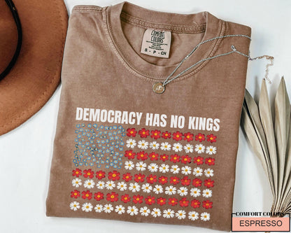 Floral Flag Comfort Colors Shirt: Pro Democracy Gift