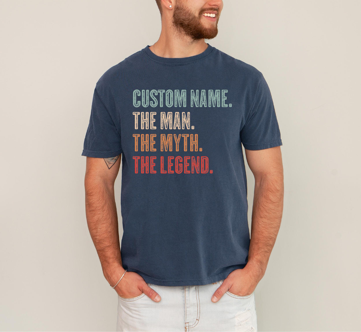 Custom 'The Man, The Myth, The Legend' Shirt, Personalized Gift