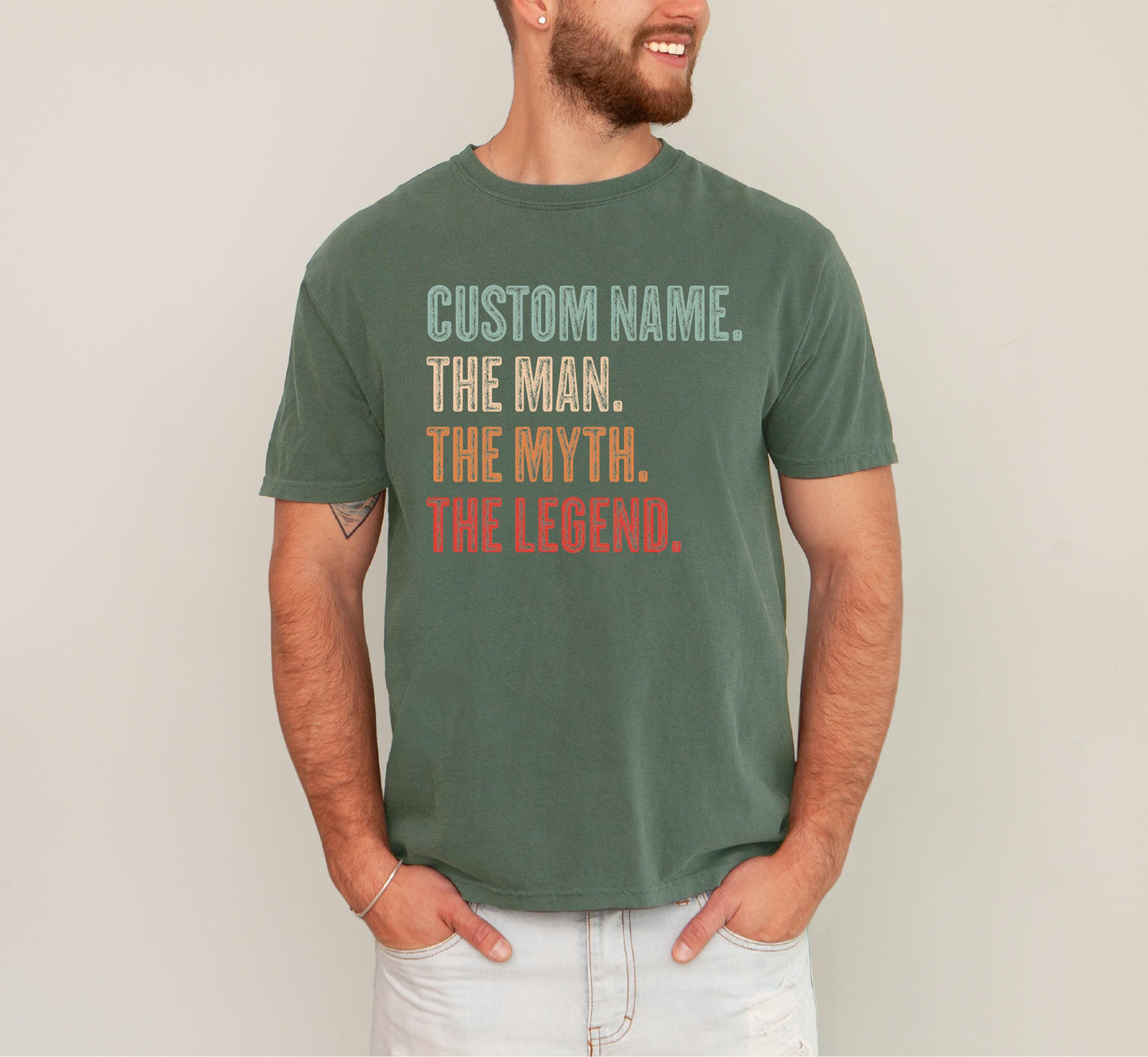 Custom 'The Man, The Myth, The Legend' Shirt, Personalized Gift
