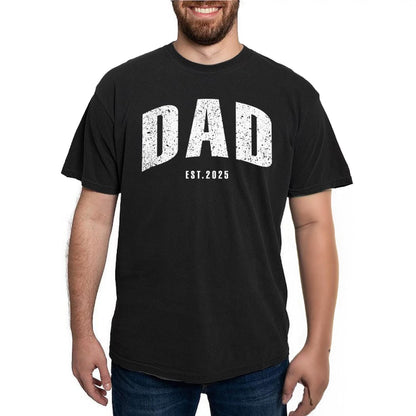 Custom Dad Est. Year Comfort Colors Shirt - New Dad Gift