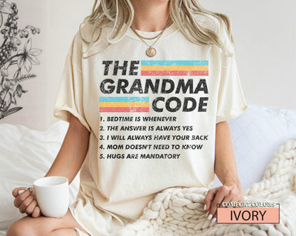 Funny Grandma Code T-Shirt: Sarcastic Grandma Gift