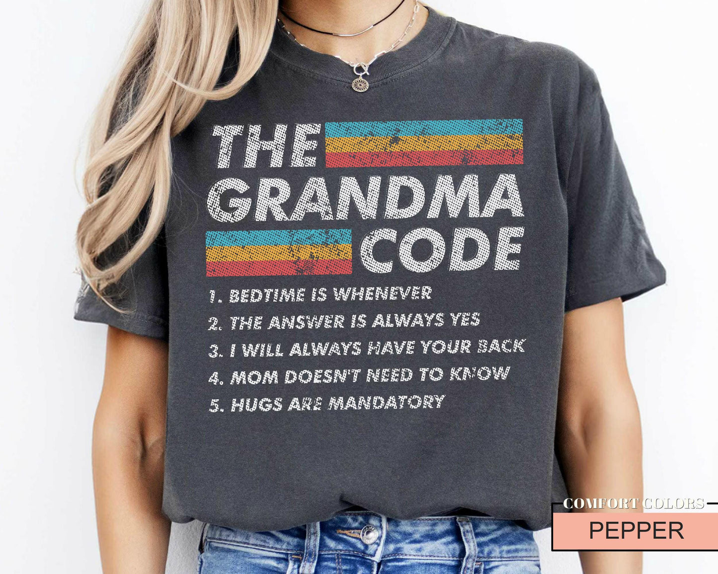 Funny Grandma Code T-Shirt: Sarcastic Grandma Gift