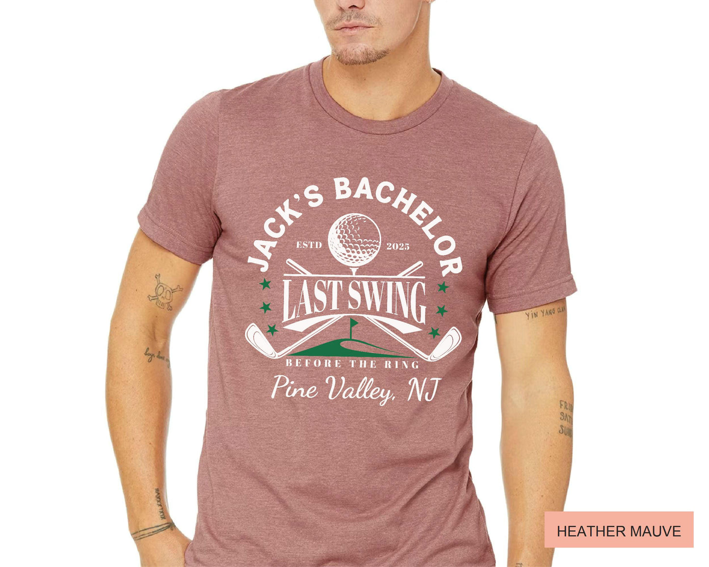 Custom Golf Bachelor Party Shirt: Last Swing Groom Tee
